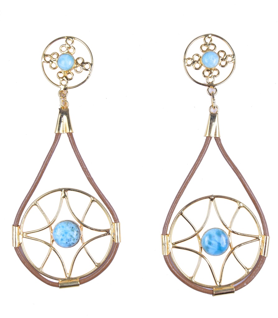 AUTO PIEL DORATO LARIMAR EARRINGS