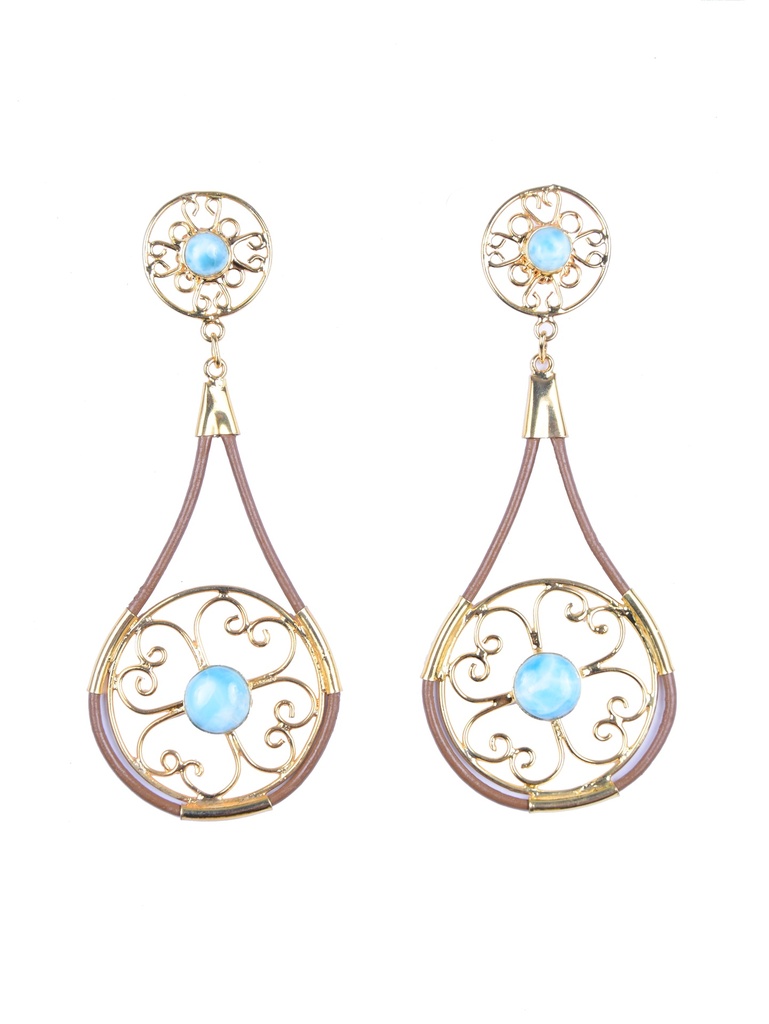 AUTO PIEL DORATO LARIMAR EARRINGS