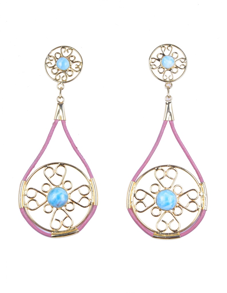 AUTO PIEL DORATO LARIMAR EARRINGS