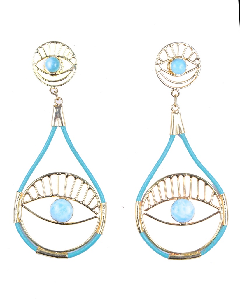 AUTO PIEL DORATO LARIMAR EARRINGS
