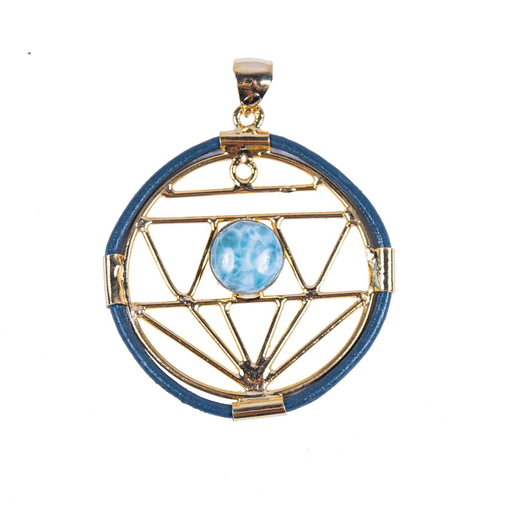 AUTO PIEL DORATO LARIMAR PENDANT