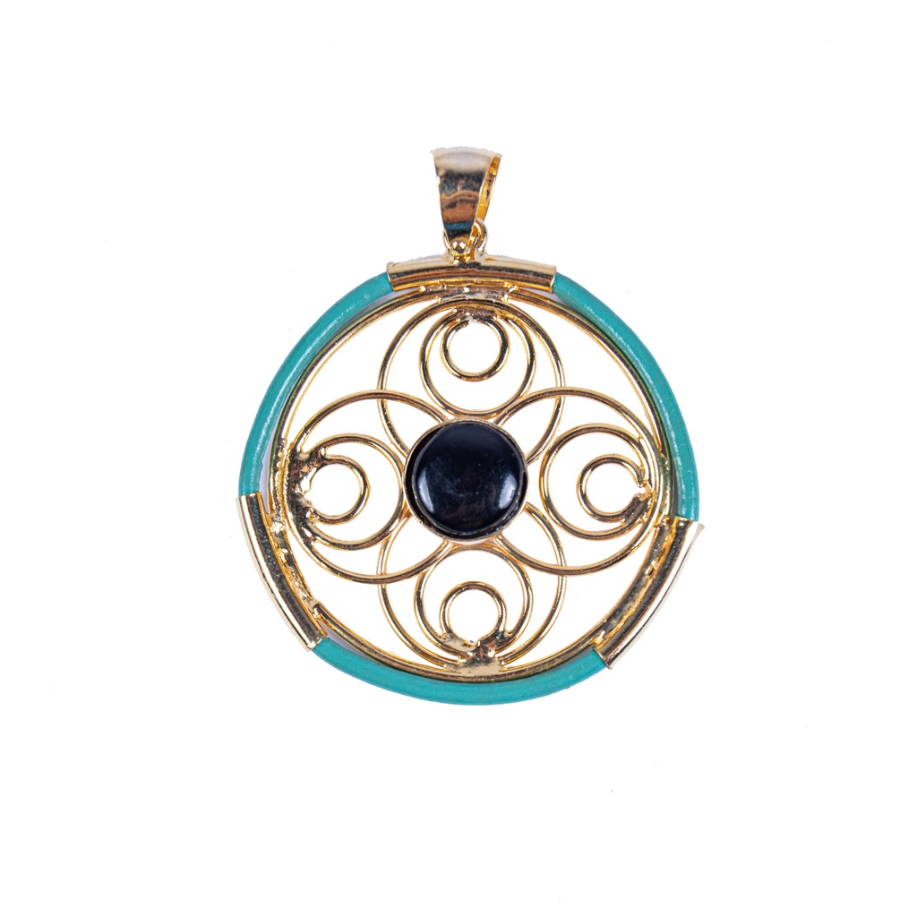 AUTO PIEL DORATO COW HORN PENDANT