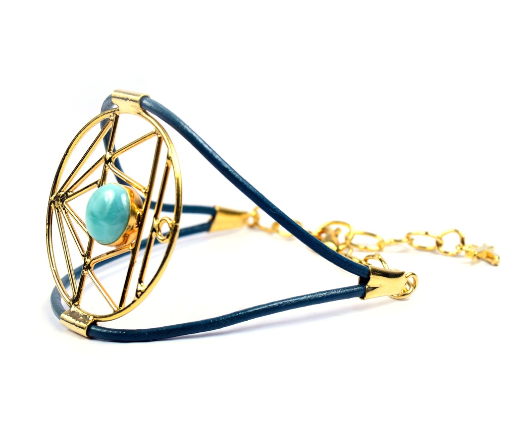 AUTO PIEL DORATO LARIMAR BRACELET