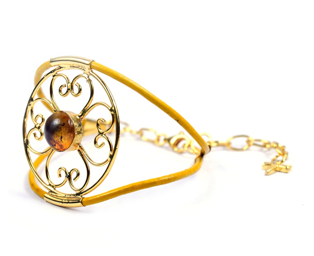 AUTO PIEL DORATO AMBER BRACELET
