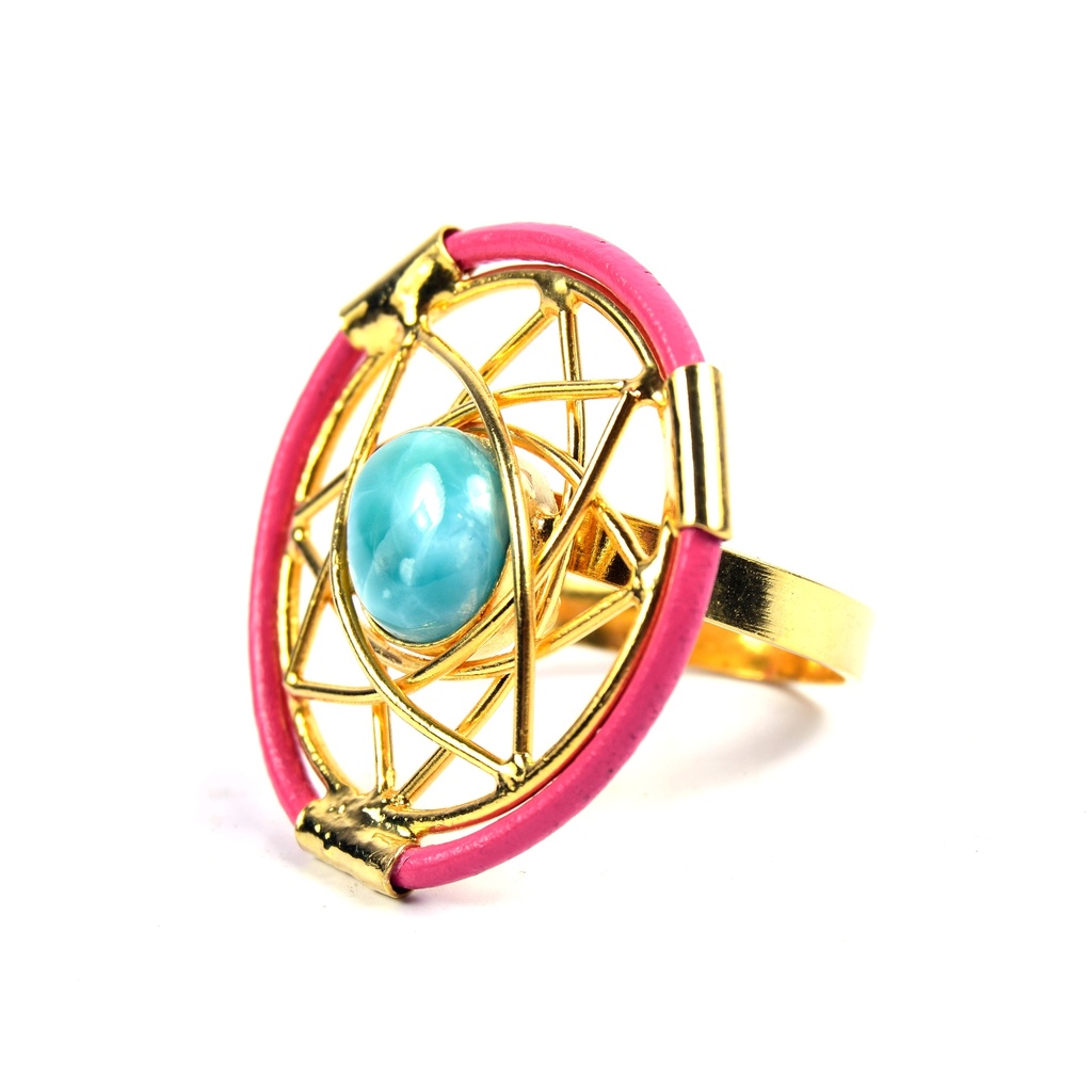 AUTO PIEL DORATO LARIMAR RING