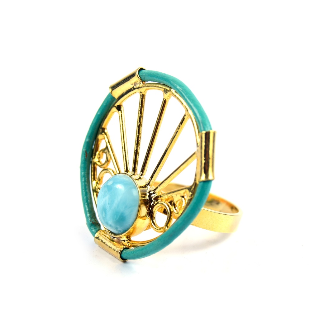AUTO PIEL DORATO LARIMAR RING