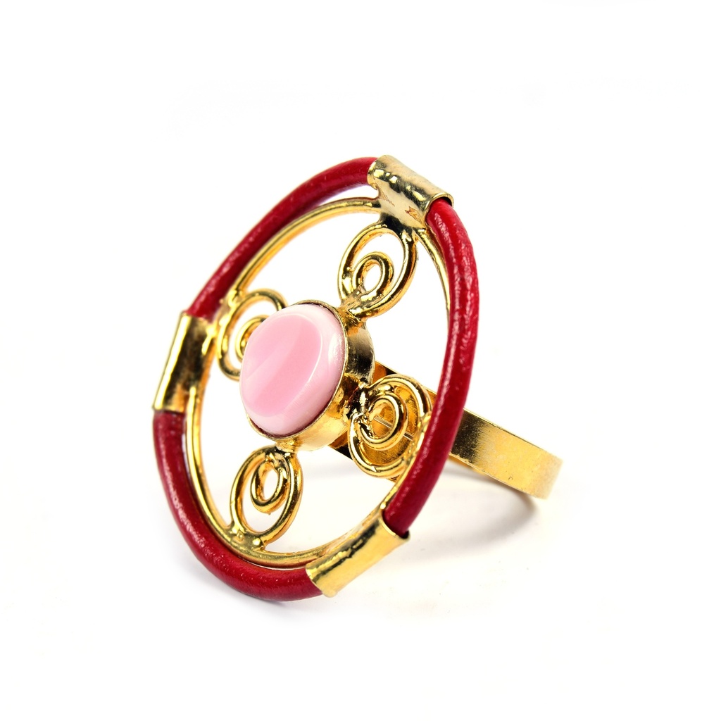 AUTO PIEL DORATO PINK SEA SHELL RING
