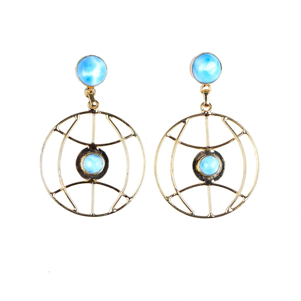 AUTO DORATO LARIMAR EARRINGS