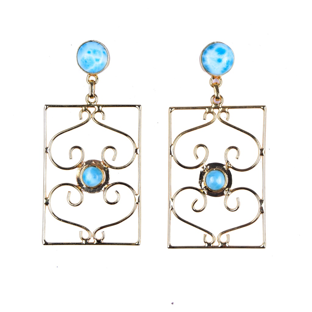AUTO DORATO LARIMAR EARRINGS