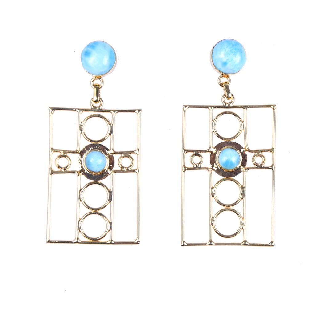 AUTO DORATO LARIMAR EARRINGS