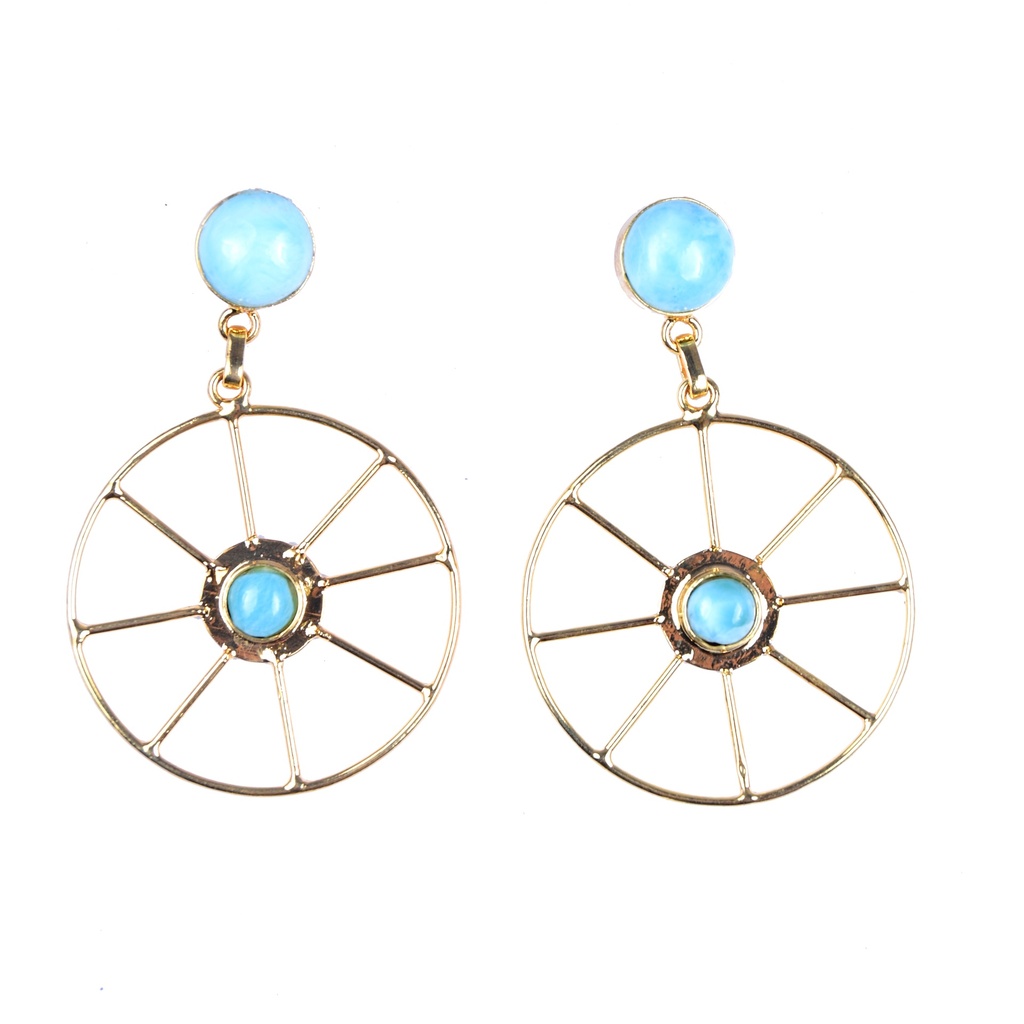 AUTO DORATO LARIMAR EARRINGS