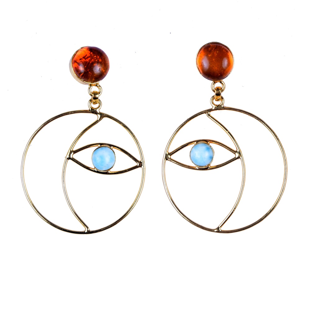 AUTO DORATO LARIMAR EARRINGS