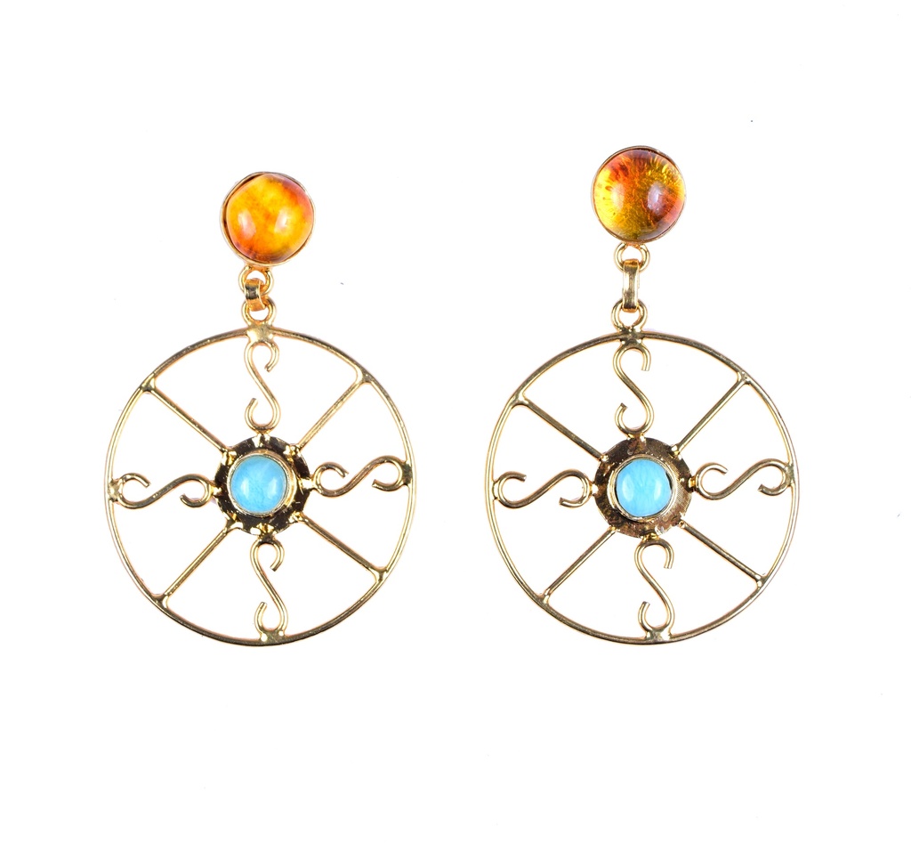 AUTO DORATO LARIMAR EARRINGS