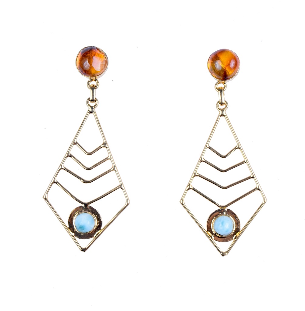 AUTO DORATO LARIMAR EARRINGS
