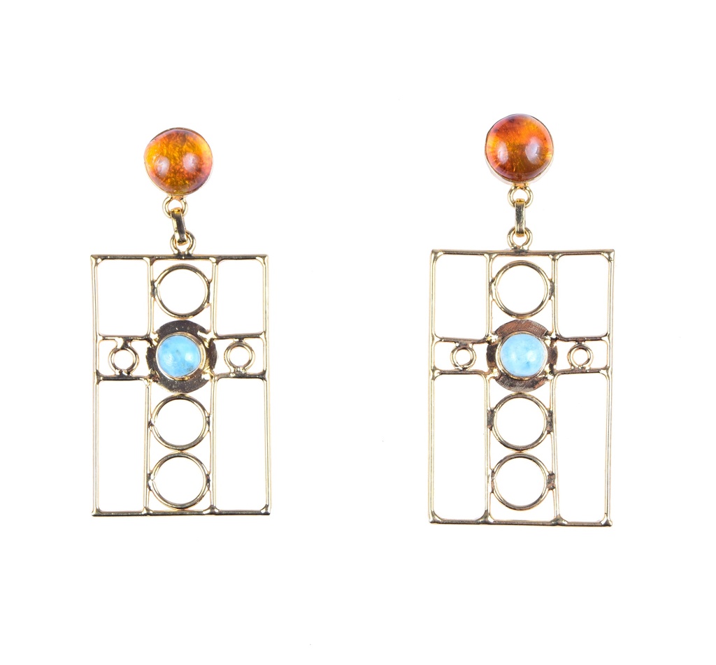 AUTO DORATO LARIMAR EARRINGS