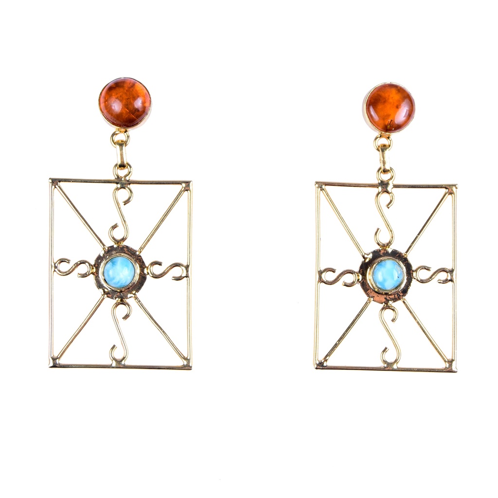 AUTO DORATO LARIMAR EARRINGS