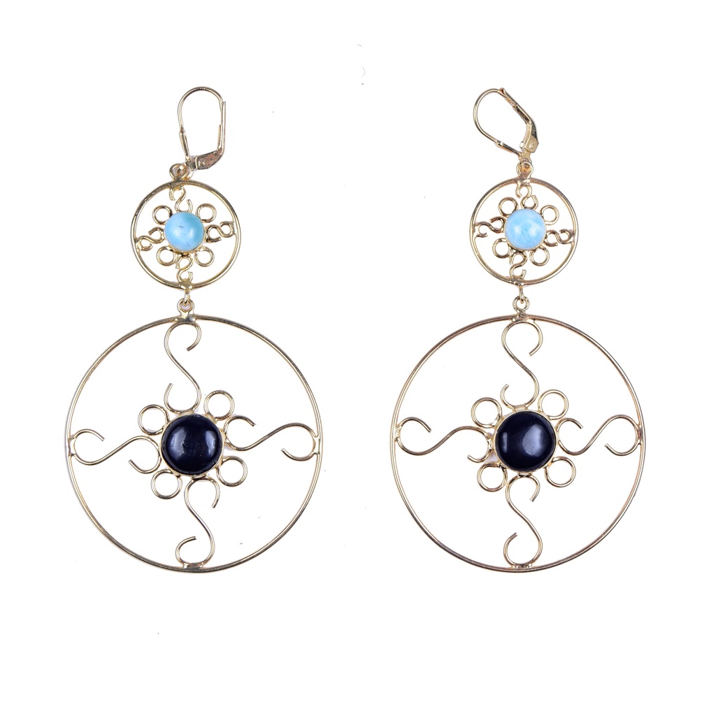 AUTO DORATO LARIMAR EARRINGS