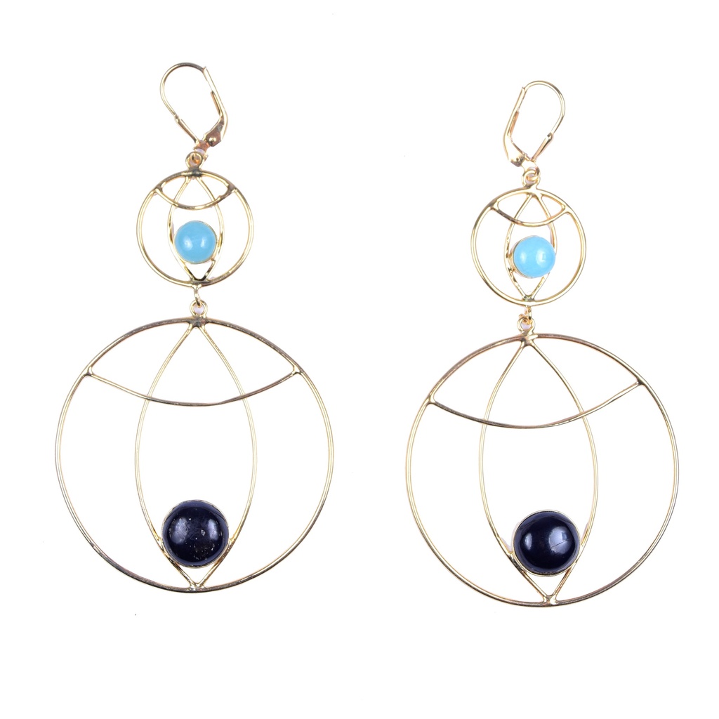 AUTO DORATO LARIMAR EARRINGS