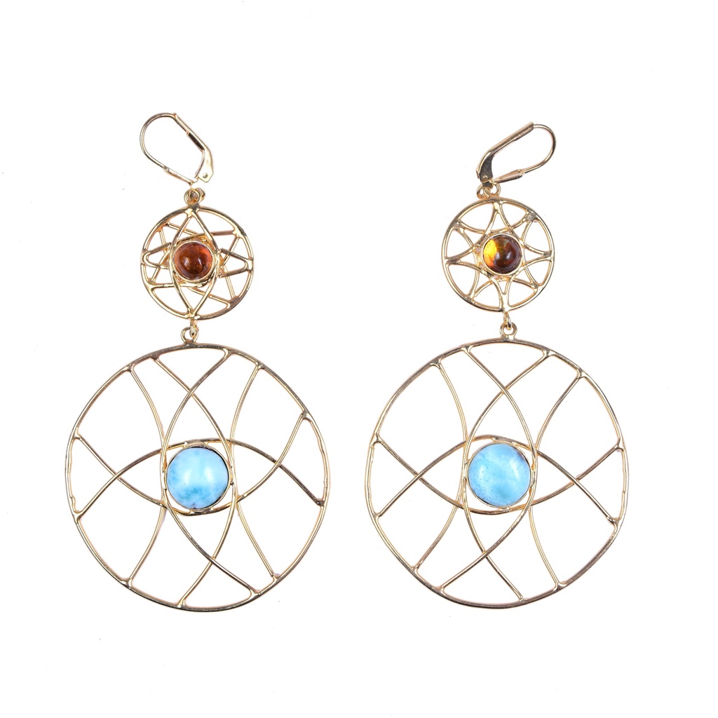 AUTO DORATO LARIMAR EARRINGS
