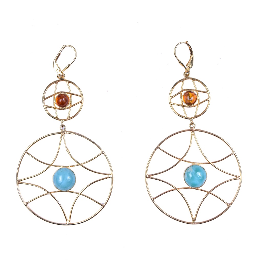 AUTO DORATO LARIMAR EARRINGS