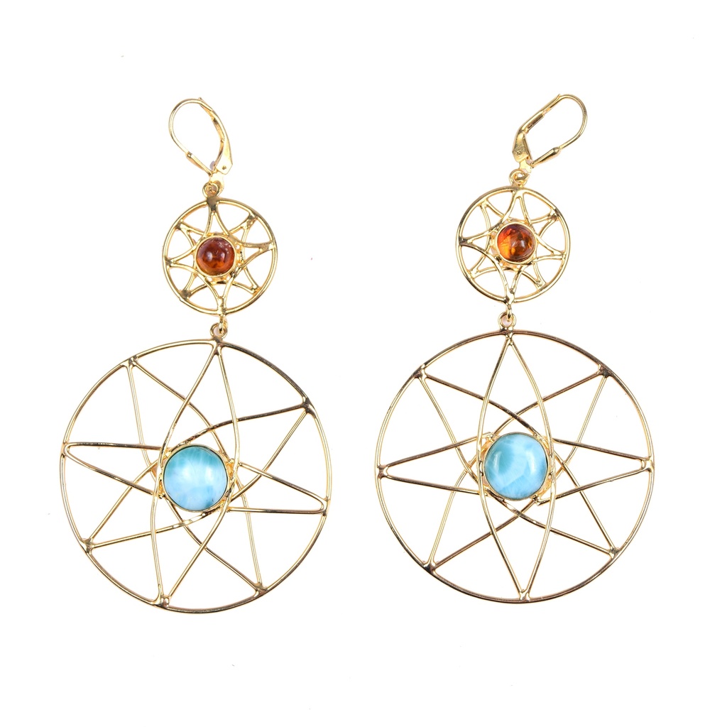 AUTO DORATO LARIMAR EARRINGS