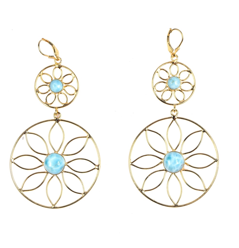 AUTO DORATO LARIMAR EARRINGS