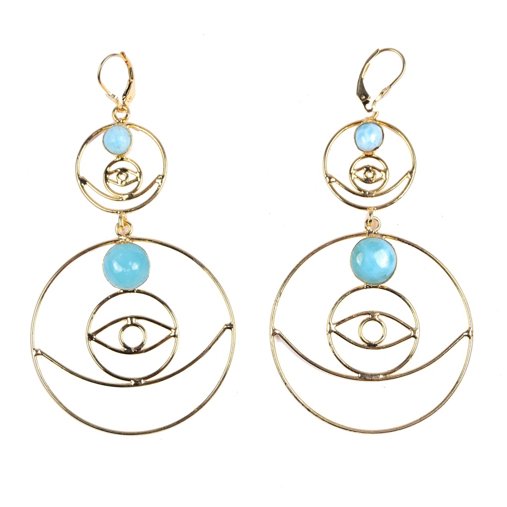 AUTO DORATO LARIMAR EARRINGS