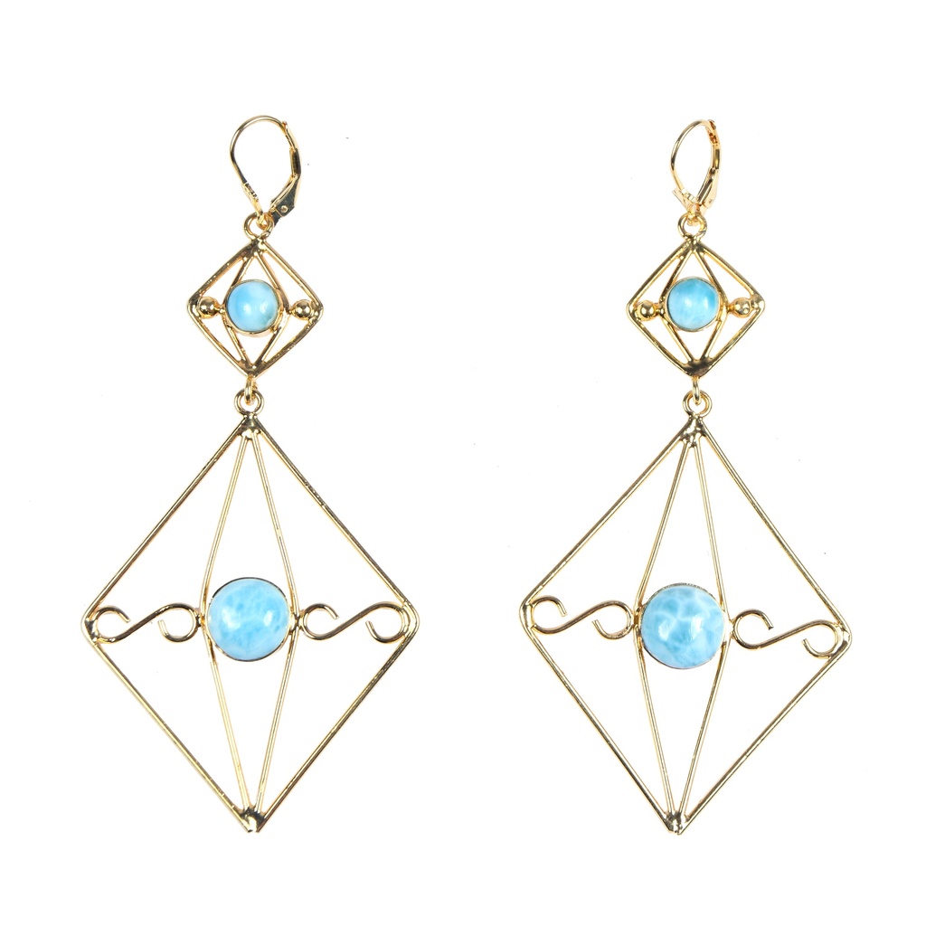 AUTO DORATO LARIMAR EARRINGS