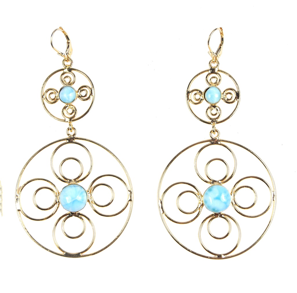 AUTO DORATO LARIMAR EARRINGS