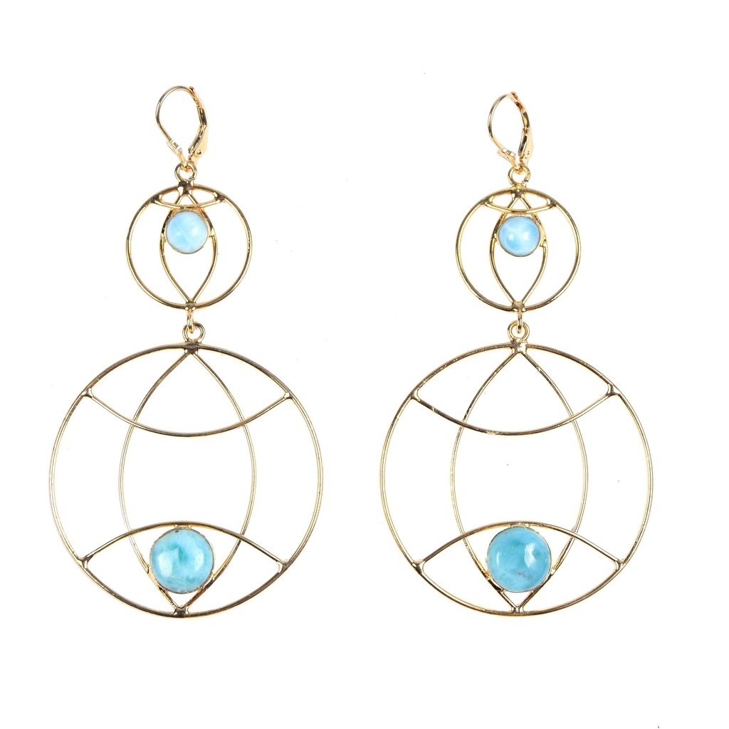 AUTO DORATO LARIMAR EARRINGS