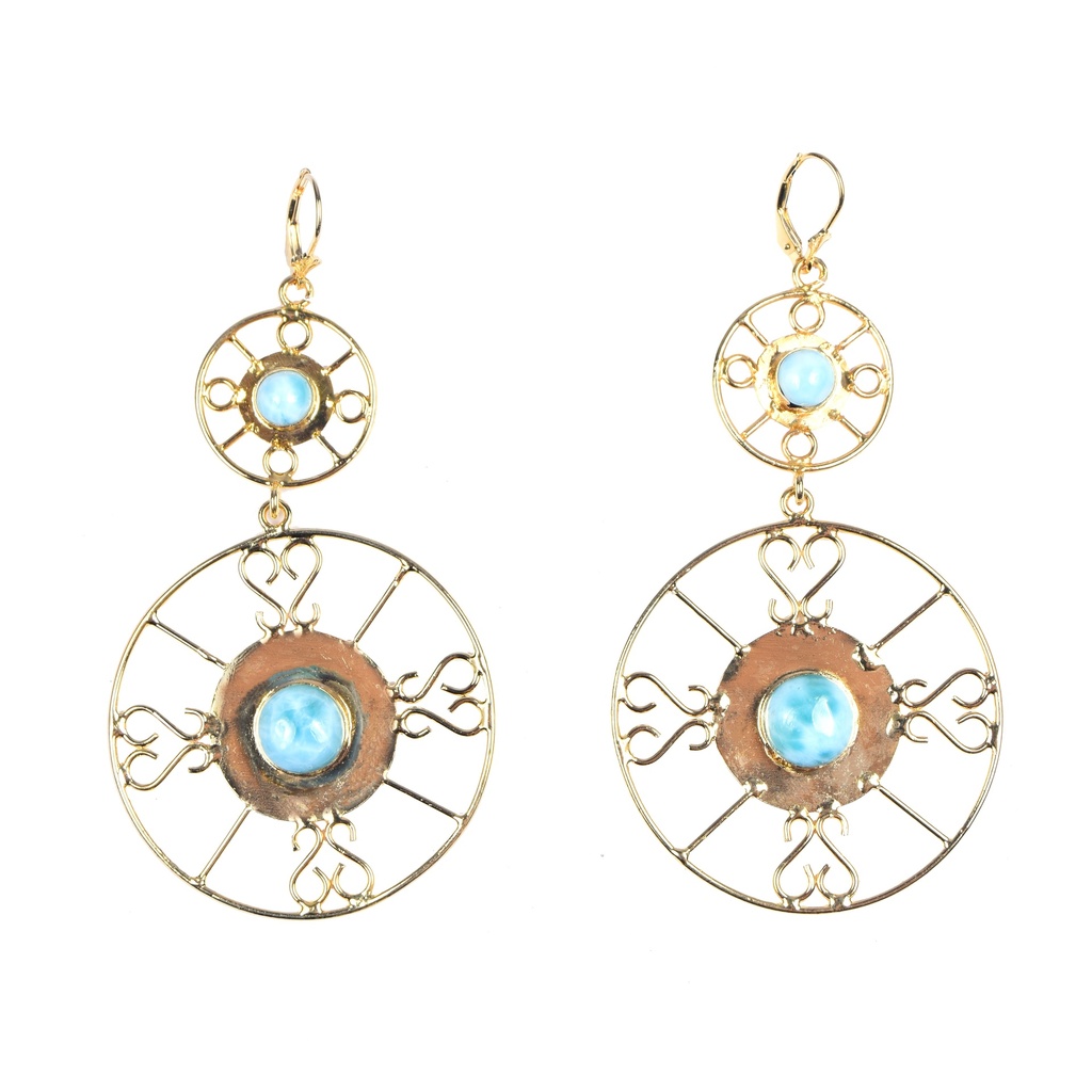 AUTO DORATO LARIMAR EARRINGS