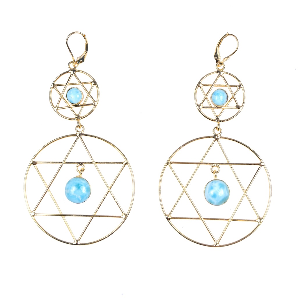 AUTO DORATO LARIMAR EARRINGS