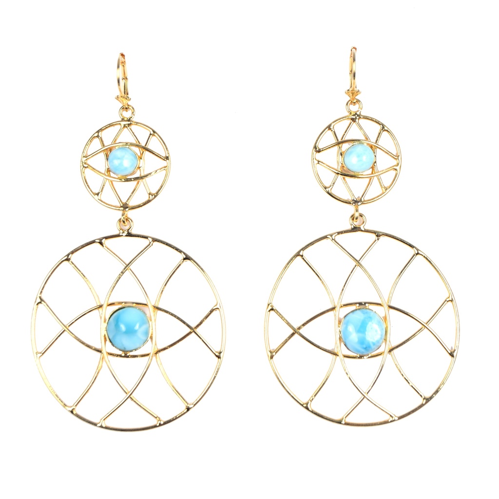 AUTO DORATO LARIMAR EARRINGS