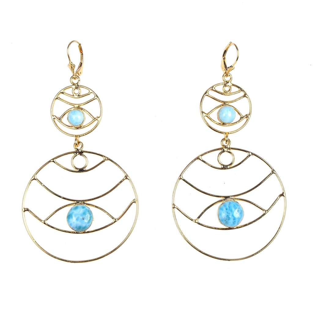 AUTO DORATO LARIMAR EARRINGS