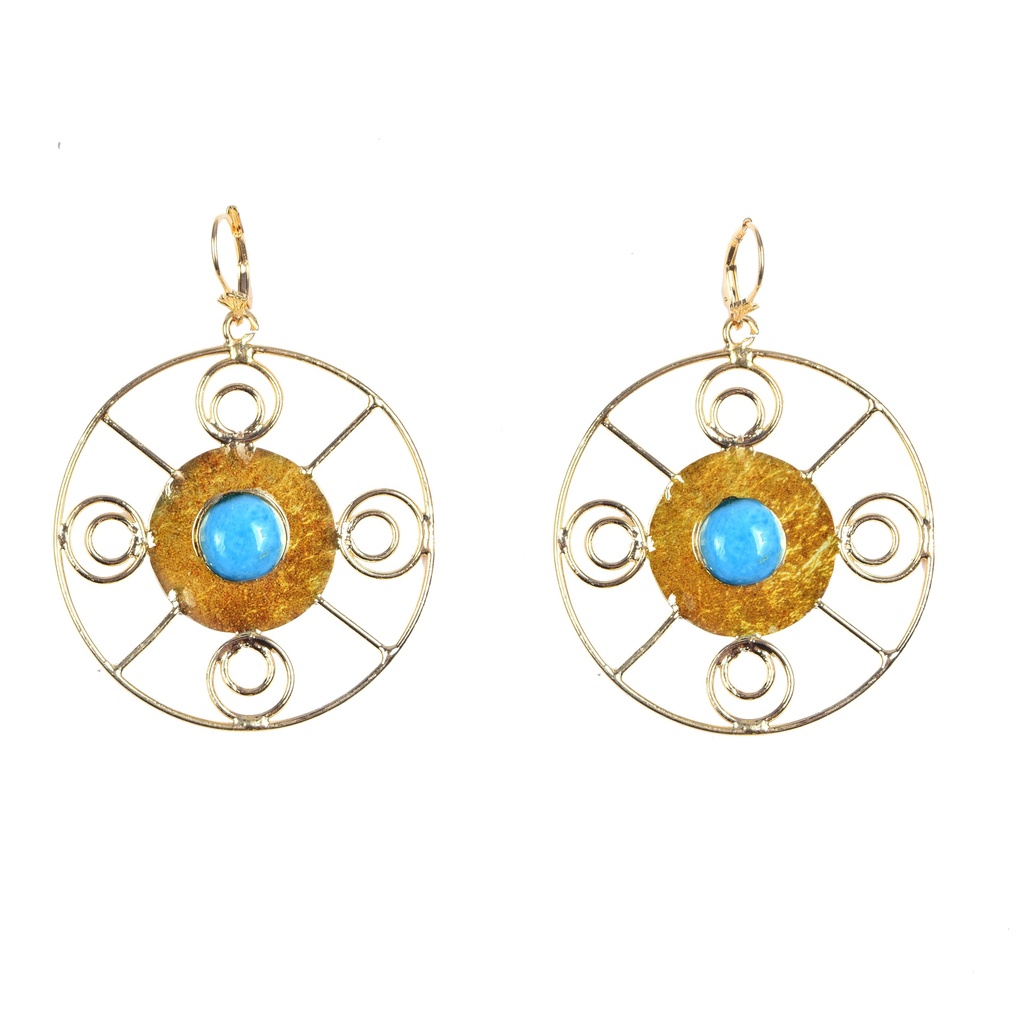 AUTO DORATO LARIMAR EARRINGS