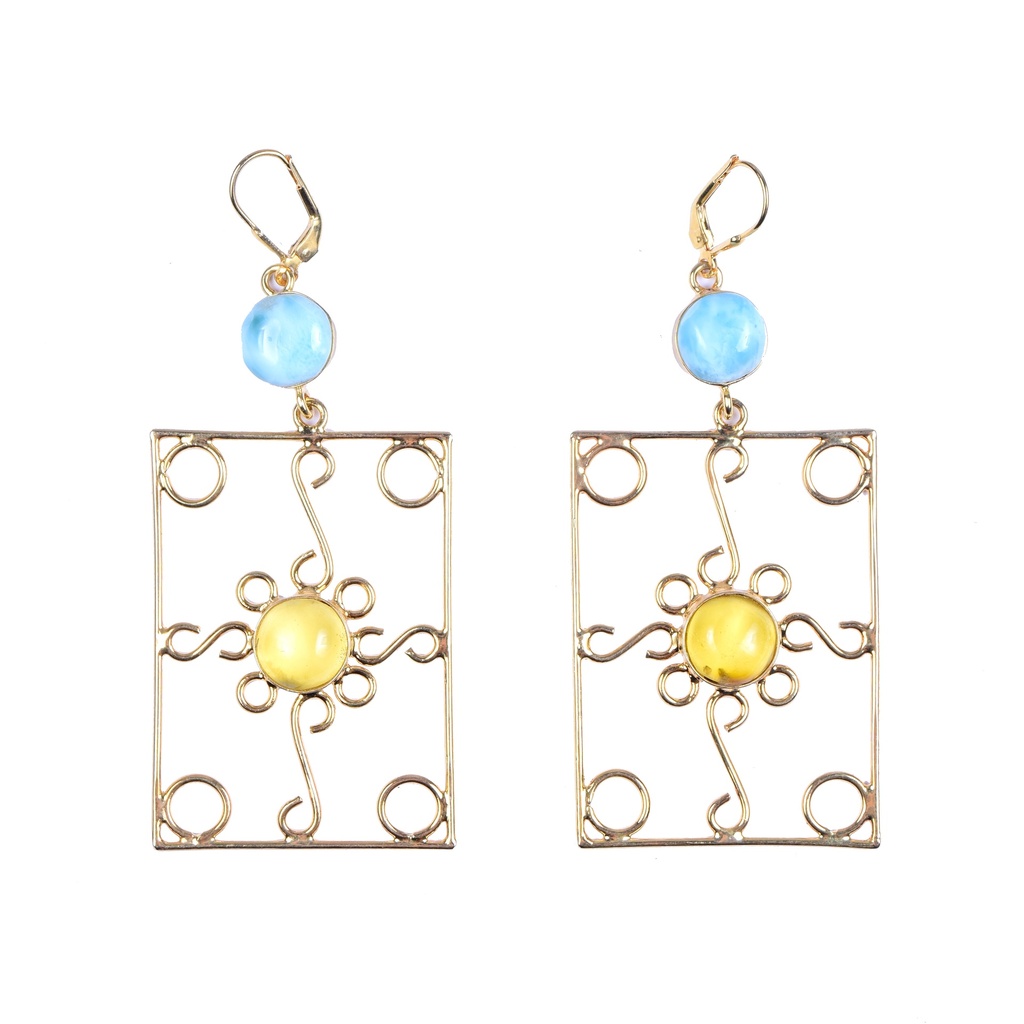 AUTO DORATO LARIMAR EARRINGS