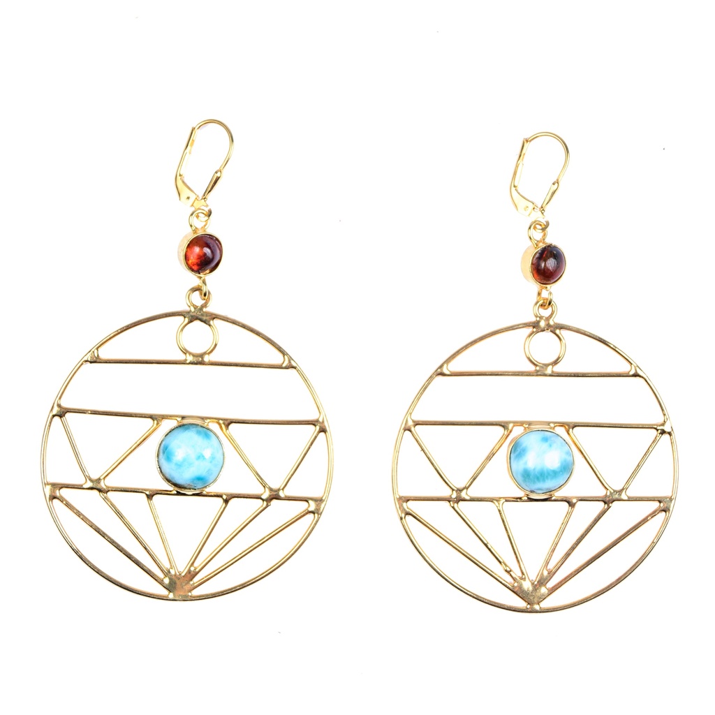 AUTO DORATO LARIMAR EARRINGS