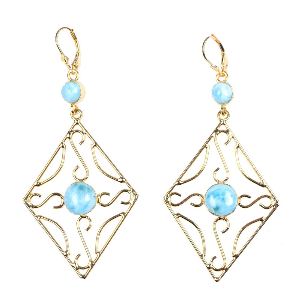 AUTO DORATO LARIMAR EARRINGS