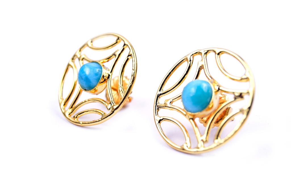 AUTO DORATO LARIMAR SMALL EARRINGS