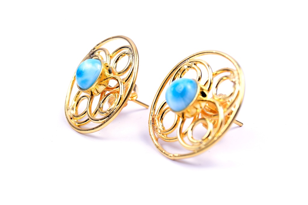 AUTO DORATO LARIMAR SMALL EARRINGS