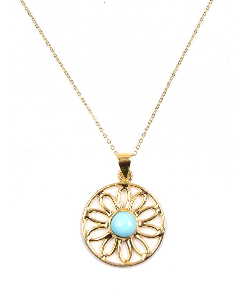 AUTO DORATO LARIMAR NECKLACE