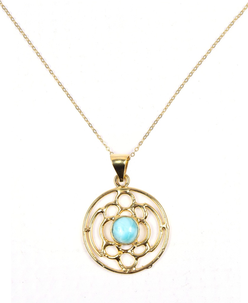AUTO DORATO LARIMAR NECKLACE