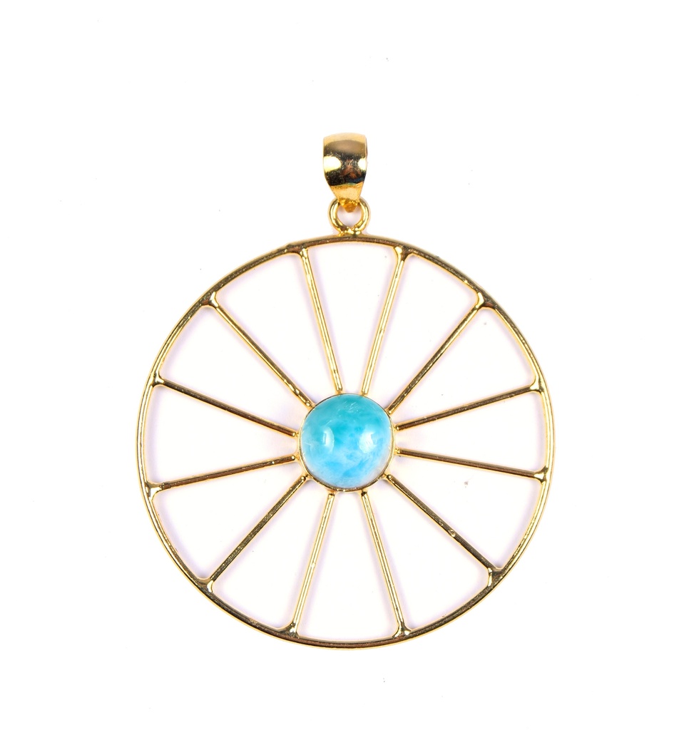 AUTO DORATO LARIMAR PENDANT