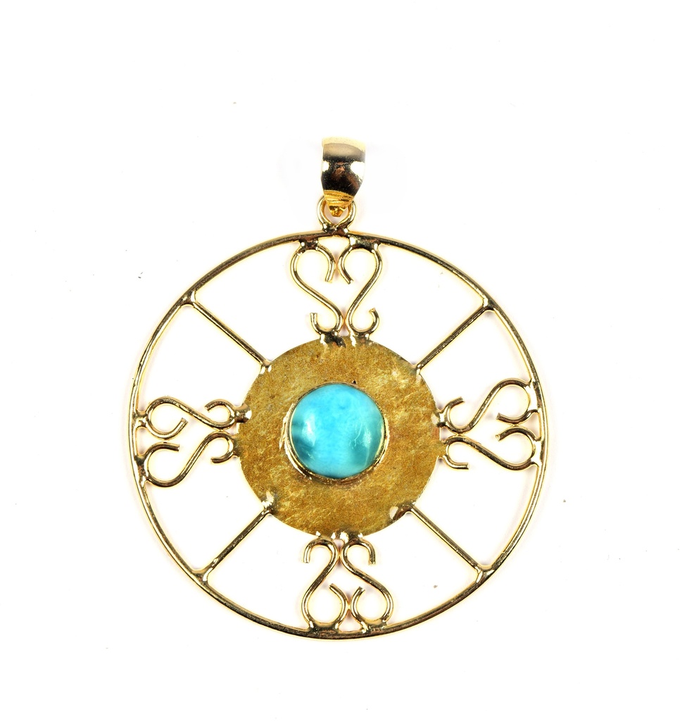 AUTO DORATO LARIMAR PENDANT