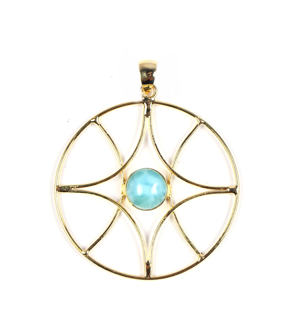 AUTO DORATO LARIMAR PENDANT
