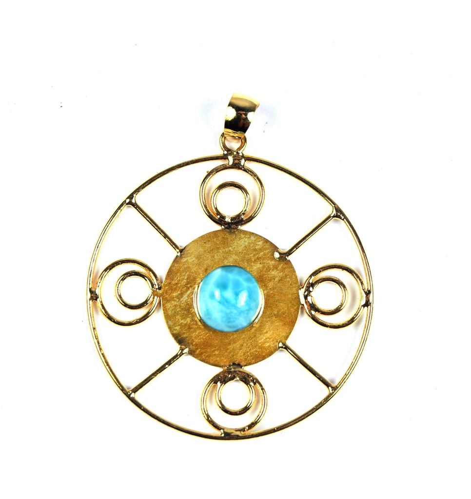 AUTO DORATO LARIMAR PENDANT