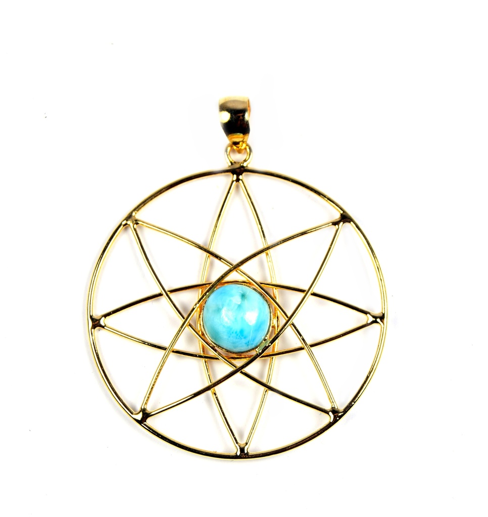 AUTO DORATO LARIMAR PENDANT
