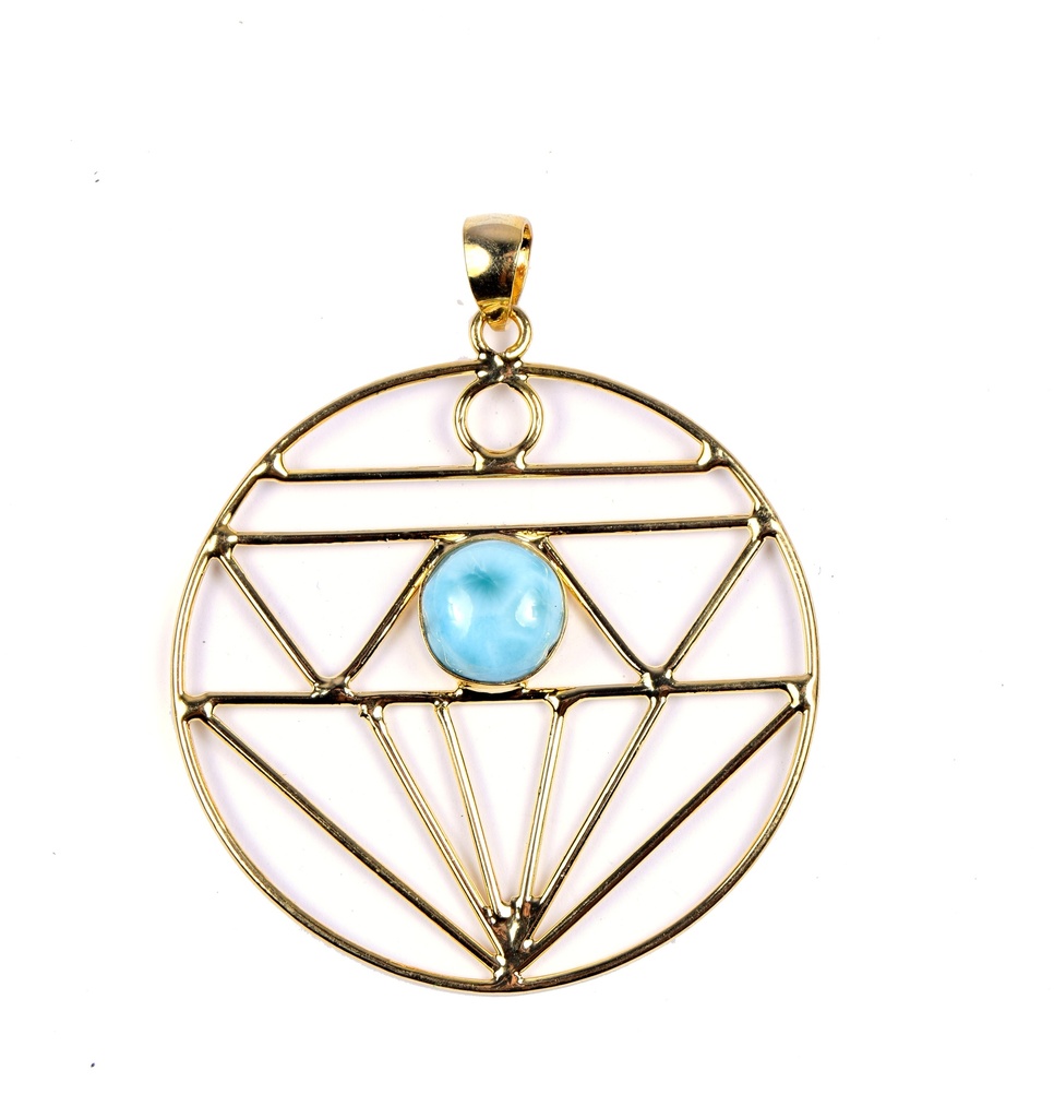 AUTO DORATO LARIMAR PENDANT