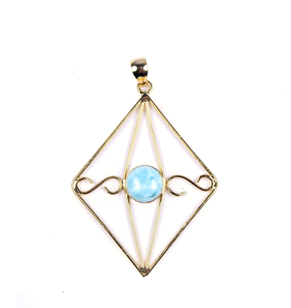 AUTO DORATO LARIMAR PENDANT