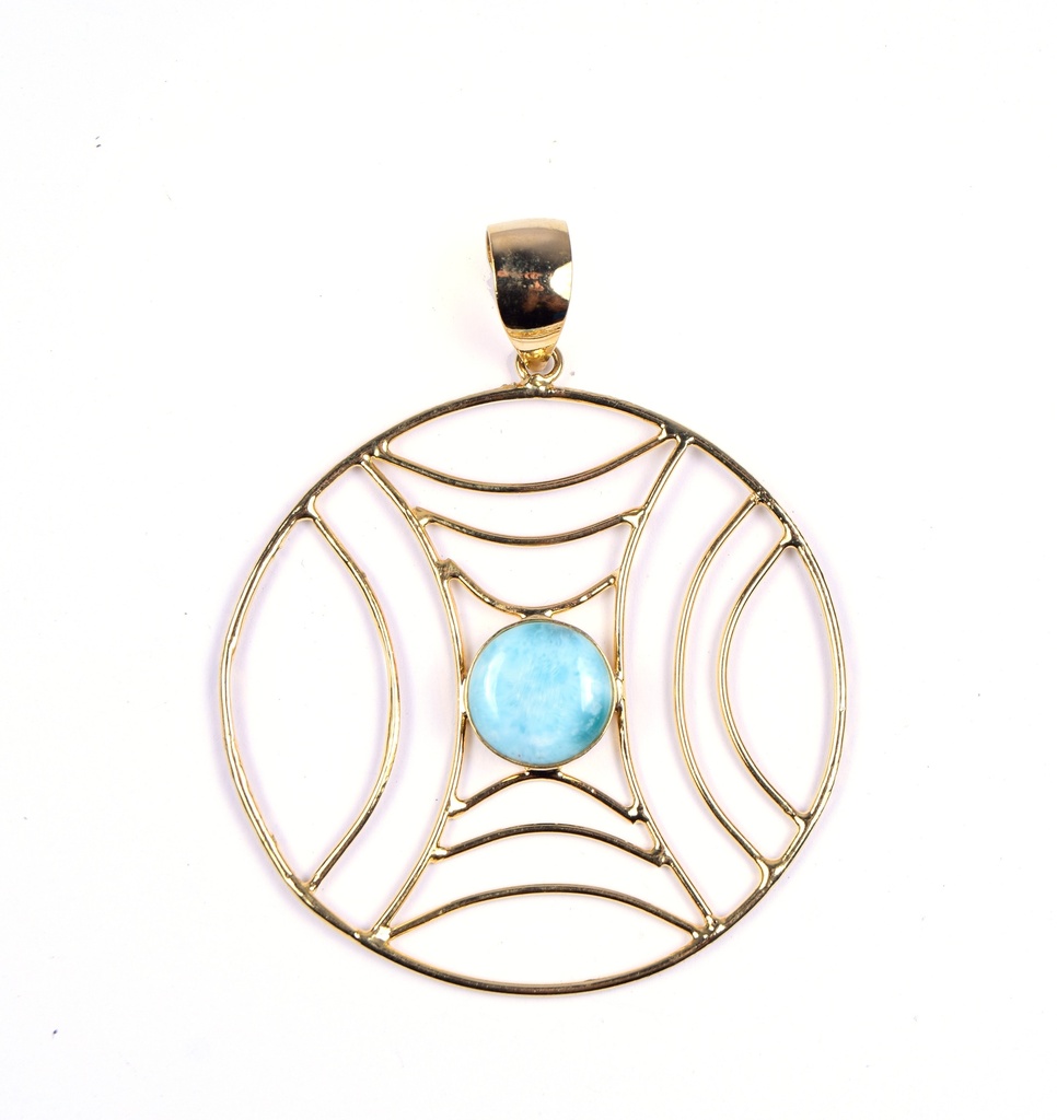 AUTO DORATO LARIMAR PENDANT